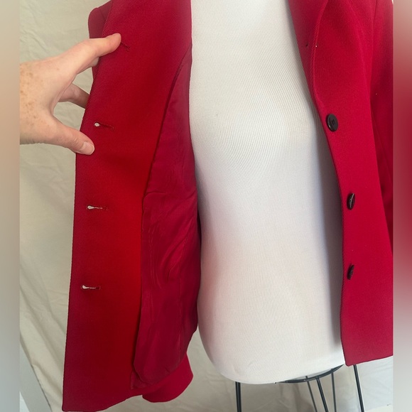 Gianni Sport suit jacket blazer garnet red lined size 4 100% wool button-front - Picture 9 of 16